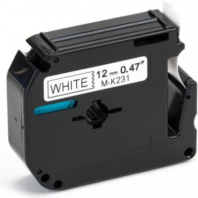 Kompatibilní páska s Brother MK-231, 12mm x 8m, černý tisk / bílý podklad – Zboží Mobilmania