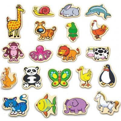 Babu magnetky zvířata 20 ks dřevěné – Hledejceny.cz