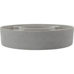 House Doctor Svícen The Ring Grey Polystone 26 cm, šedá barva, beton – Zboží Dáma