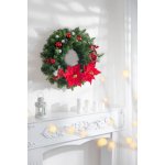 Květ MagicHome Poinssetia, červená, stonek, velikost květu: 31 cm ST8091543 – Hledejceny.cz