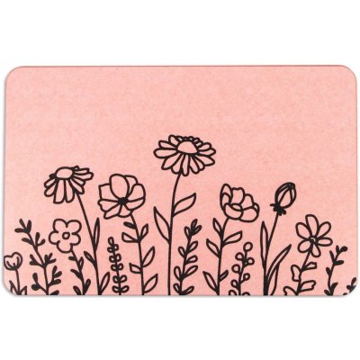 Artsy Doormats Floral Lines Světle růžová 39x60 cm