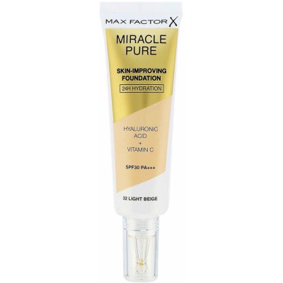 Max Factor Miracle Pure Skin dlouhotrvající make-up SPF30 32 Light Beige 30 ml – Zboží Mobilmania