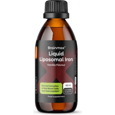 BrainMax Liposomal Natural Iron, lipozomální železo 200 ml – Hledejceny.cz