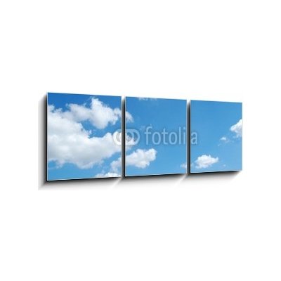 Obraz 3D třídílný - 150 x 50 cm - nuvem chmura nebe podzim