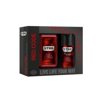 STR8 Red Code voda po holení 100 ml + deospray 150 ml dárková sada