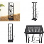 vidaXL Stojan na láhve pro 8 lahví kovový – Zboží Dáma