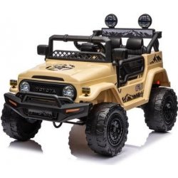 Dětské elektrické auto Toyota FJ Cruiser hnědožlutá/khaki