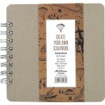 Drasca Album kroužkové Scrapbook Adventure 15 × 15 cm (300 g/m2, 12 listů) - kraft – Zboží Živě