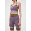 Dámské šortky adidas Tréninkové šortky by Stella McCartney vzorované high waist fialová