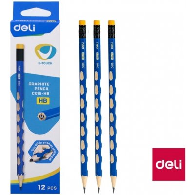 Deli U-Touch HB s gumou a ergo úchopem šestihranná EC016-HB – Zbozi.Blesk.cz