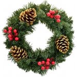 DOMMIO Vánoční věnec zelený s bezinkami 30 cm – Zboží Dáma