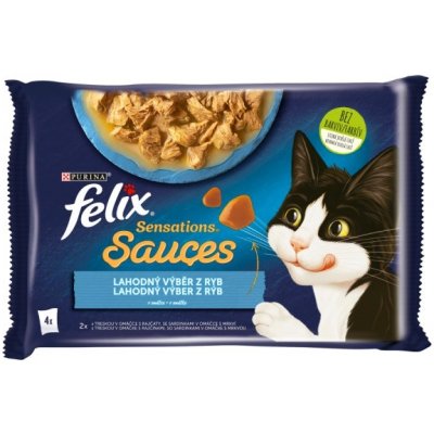 Felix Sensations Sauces Lahodný výběr z ryb v omáčce 4 x 85 g – Zbozi.Blesk.cz