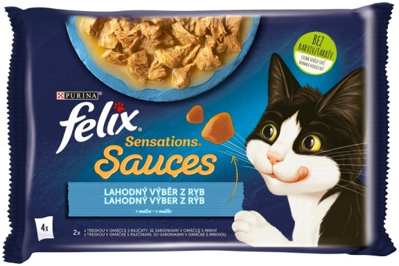 Felix Sensations Sauces Lahodný výběr z ryb v omáčce 4 x 85 g