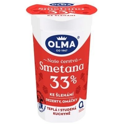 Olma Smetana ke šlehání 33% 210 g – Hledejceny.cz