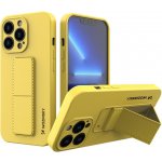 Pouzdro Wozinsky Flexibilní silikonové se stojánkem iPhone 13 Pro žluté – Zboží Mobilmania
