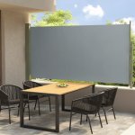 vidaXL Zatahovací boční markýza 160 x 300 cm šedá – Zboží Mobilmania
