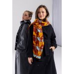 Hnědá pletená dámská šála – Zboží Dáma