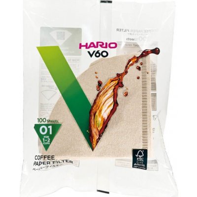 Hario V60-01, 100 ks nebělené VCF-01-100M – Zboží Dáma