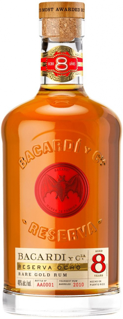 Bacardi Reserva Ocho 8y 40% 1 l (holá láhev)