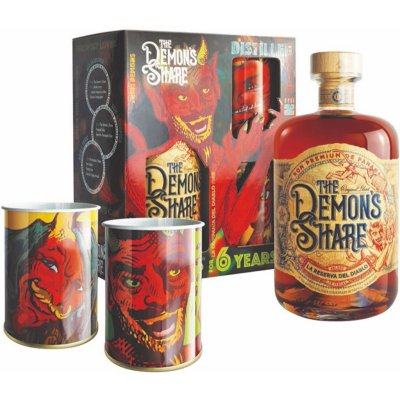 The Demon's Share EL DIABLO 40% 0,7 l (dárkové balení 2 plecháčky) – Zboží Mobilmania