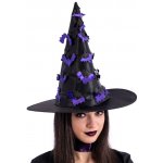 Carnival Toys Černý čarodějnický klobouk ověšený netopýry – Sleviste.cz