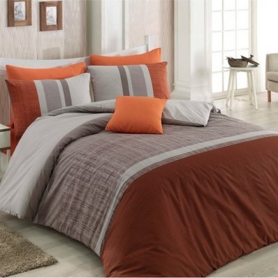 BedTex bavlna povlečení Spencer hnědá 200x220 2x70x90