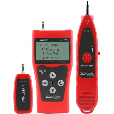 W-star Tester kabelů RJ45 WSNF308S UTP RJ11, BNC, USB detektor kabelů, diagnostika, LCD – Hledejceny.cz