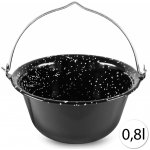 Perfect Home 14991 Smaltovaný servírovací kotlík na guláš 0,8l černý – Sleviste.cz