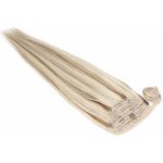 Clip in culík z pravých lidských vlasů rovný 50cm platina/světle hnědá – Zboží Dáma