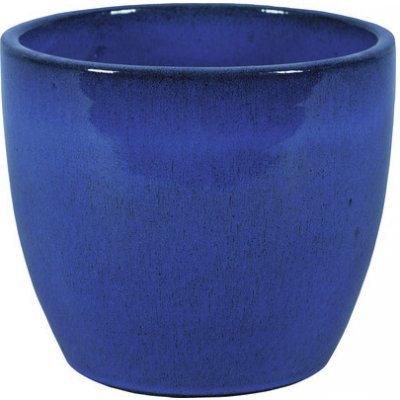 Lafiora Květináč keramický Oslo 47 cm glazovaný modrý – Hledejceny.cz