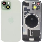 Kryt Apple iPhone 15 Sklo Zadního Housingu + Sklíčko Kamery + Kovová Destička + Magsafe Magnet zelený – Zboží Mobilmania