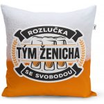 SABLIO Polštář Rozlučka se svobodou tým ženicha 40x40 – Zboží Mobilmania