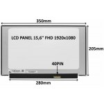 LCD PANEL 15,6" FHD 1920x1080 40PIN MATNÝ IPS 144HZ / BEZ ÚCHYTŮ 77030550 – Sleviste.cz