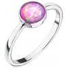 Prsteny Evolution Group Stříbrný prsten se syntetickým opálem růžový kulatý 15001.3