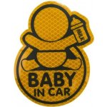 Compass Dekor samolepící BABY IN CAR žlutý – Zboží Živě