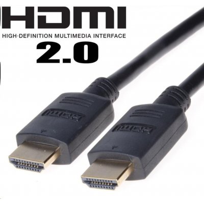PremiumCord HDMI 2.0 High Speed + Ethernet kabel, zlacené konektory, 1m - kphdm2-1
