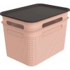 Úložný box Rotho Brisen Set box s víkem 2x 16L růžová