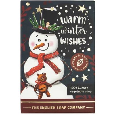 English Soap Company Vánoční tuhé mýdlo Sněhulák Kadidlo & Myrha 100 g – Zboží Dáma