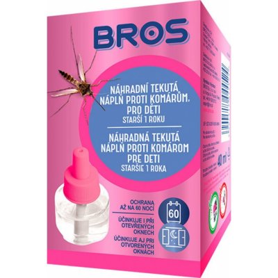 Bros Náplň pro elektrický odpařovač proti komárům pro děti 40 ml 454