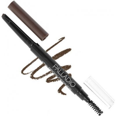 Palladio Tužka na obočí s kartáčkem TMAVĚ HNĚDÁ 0,24 g – Zboží Dáma