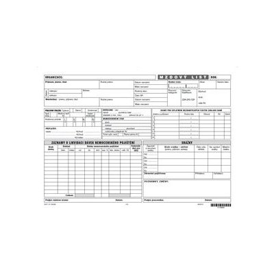 Sevt 27108800 Mzdový list pro podnikatele A4 – Zboží Dáma