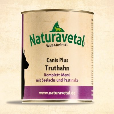 Naturavetal Canis Plus Krůtí maso s lososem a pastiňákem 0,8 kg – Hledejceny.cz