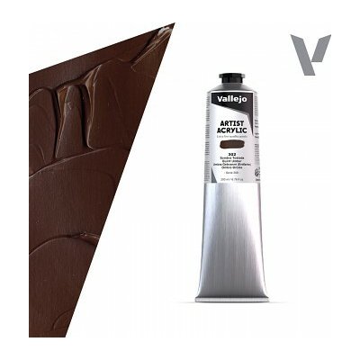 Vallejo Artist akrylová barva 200 ml 302 burnt umber – Sleviste.cz