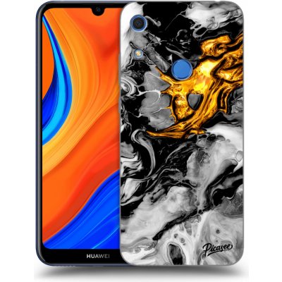 Pouzdro Picasee silikonové Huawei Y6S - Black Gold 2 čiré