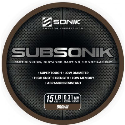 Sonik Subsonik Brown 3000 m 0,31 mm – Hledejceny.cz