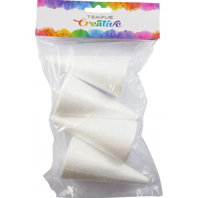 Polystyrenový kužel 10 cm - 4 ks – Hledejceny.cz