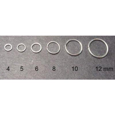 Spojovací kroužek, stříbrný, 4 mm – Zboží Dáma