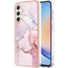 Pouzdro a kryt na mobilní telefon Samsung Protemio 73876 IMD MARBLE Ochranný kryt Samsung Galaxy A25 5G ROSE GOLD