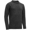 Pánský rolák Devold Nansen klasický vlněný svetr crew neck anthracite anthracite