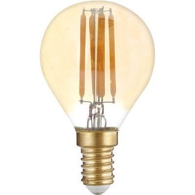 Optonica LED žárovka Filament G45 E14 Golden Glass Stmívatelná 4W Teplá bílá